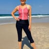 Womens Three Quarter Length Swim leggings no Inner Brief