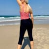 womens three quarter length swim leggings no inside undies