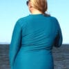 Plus-Size-long-sleeve-rash-vest-womens-back-view