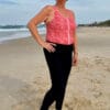 Plus size one piece swimsuit with leggings