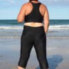 Womens Plus Size Chlorine Resistant Capri Length Swim Pants