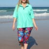 plus size womens uv protective colourful swimwear