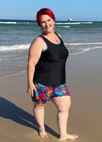 Chlorine Resistant Plus Size Baggy Tankini Set