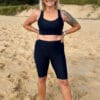 High Waist Black Chlorine Resistant Swim Leggings Womens Swimwear Australia