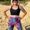 High Waist Knee Length Swim Leggings