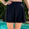 Full Flare Swim Skirt Skort Black