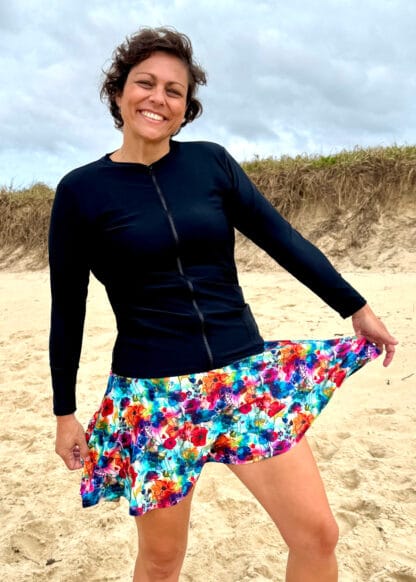 Swim Swim Skirt with Shorts feature